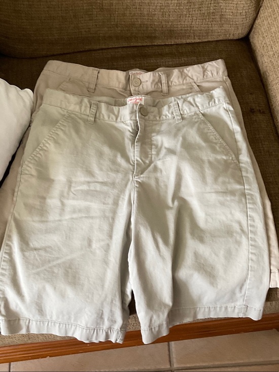 Cat & Jack Pants - Cat & Jack Women's Light Beige Chino Bermuda Shorts - Neutral Pair